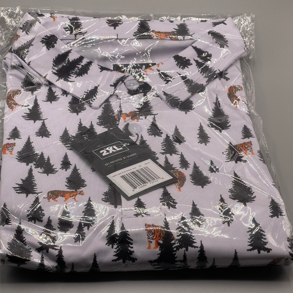 Mens tiger in the woods polo by Waggle NWT - Picture 2 of 6